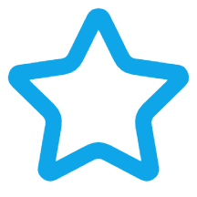 Minimalist blue star shape